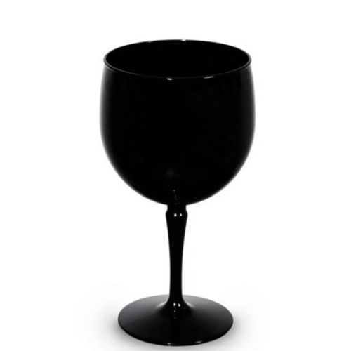 Gin-Tonic-Glas aus schwarzem Kunststoff zum Bedrucken oder Gravieren